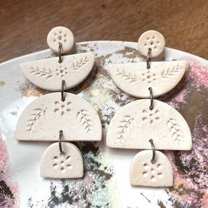 Hand made polymer clay earrings
